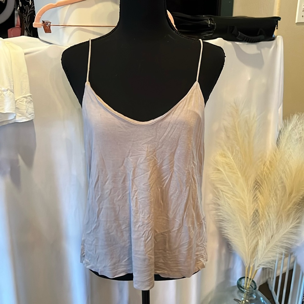 Grey strappy tank